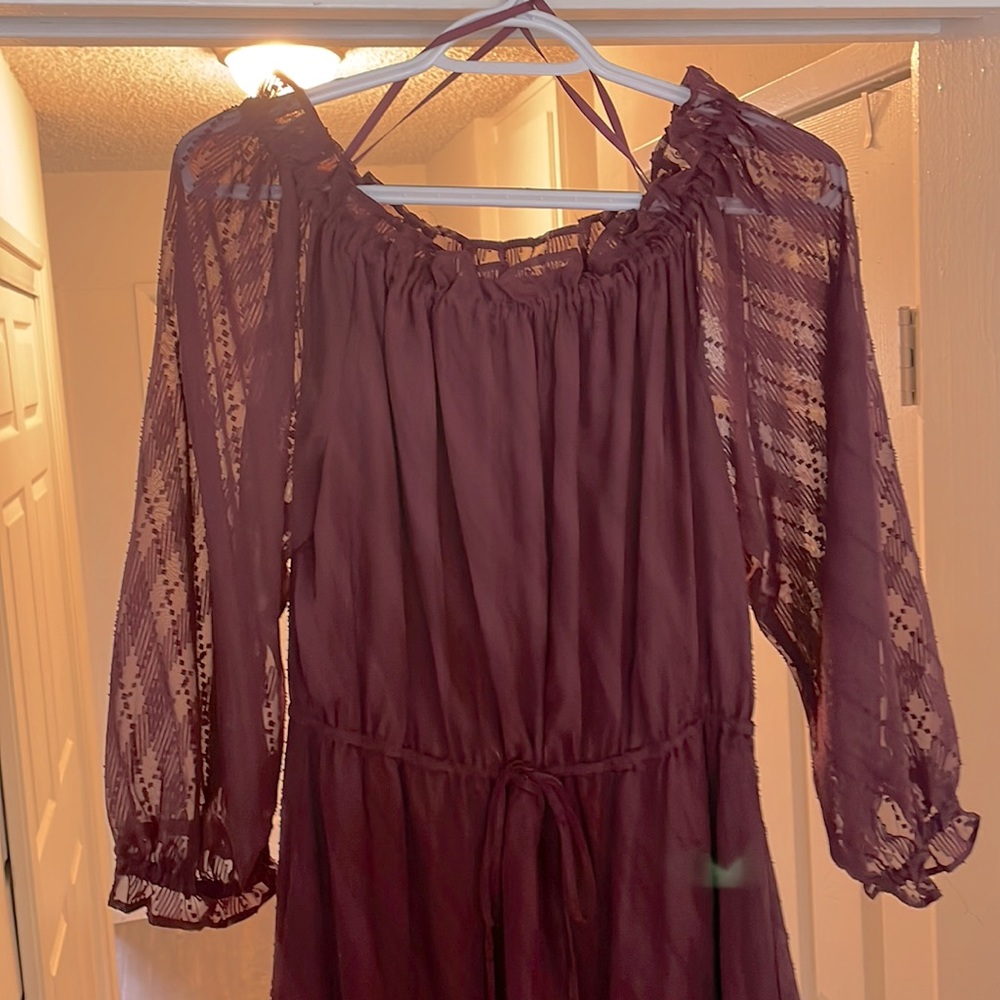 NANETTE LEPORE burgundy dress size 10